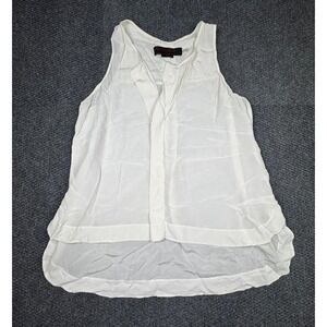 Vintage Alice+Olivia By Stacey Bendet Womens White High-Low AIR Blouse Tank Smal